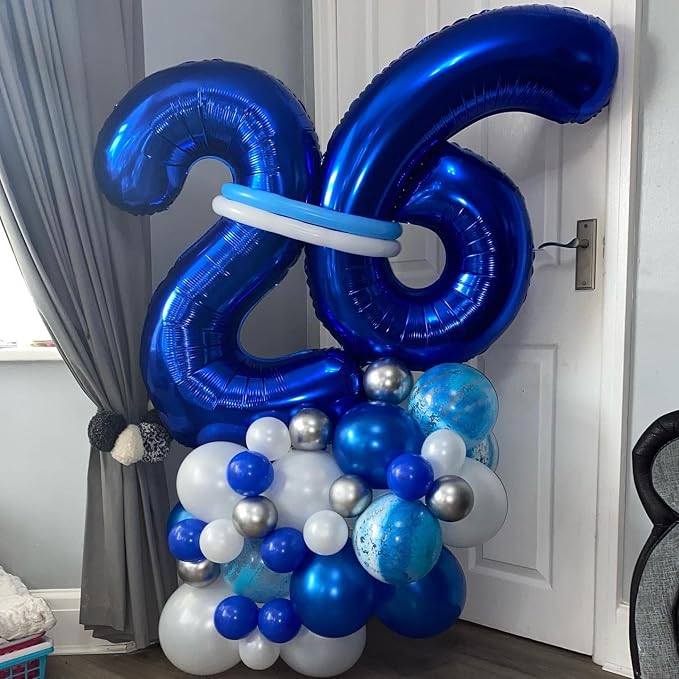 40 Inch Navy Blue 26 Number Balloons Giant Jumbo Huge 26 or 62 Foil Mylar - Image 3