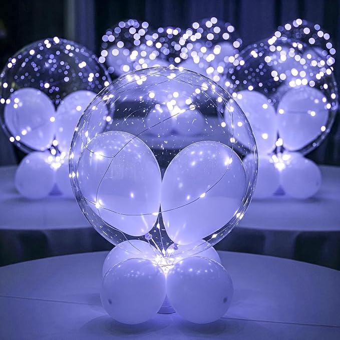6 Pack LED Balloons, christmas decorations clear transparent - Image 4