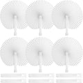 JOHOUSE 12 PCS White Paper Fans, Foldable Handheld Fan by JOHOUSE