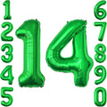 Green Number 14 Balloon 40 Inch, Shiny Foil Duo by Unknown