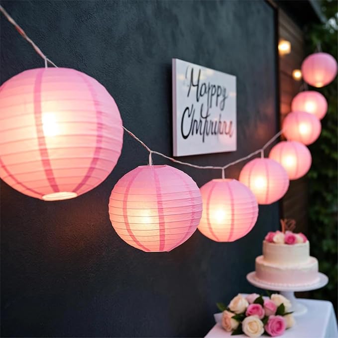 Pink Chinese Paper Lanterns - Image 4