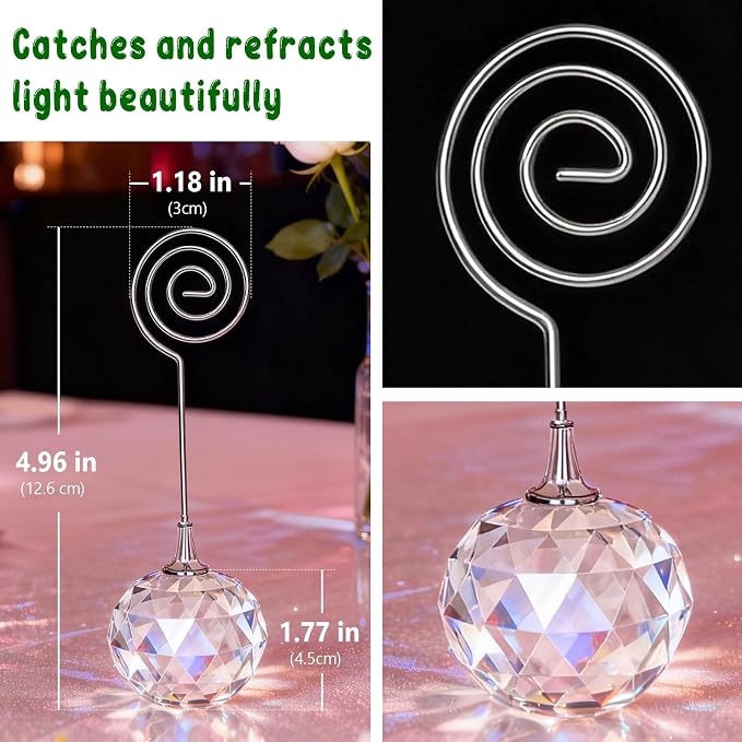 Crystal Balloon Stand for Table, Diamond Cut Acrylic Base - Image 4
