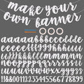 BEISHIDA Glitter White 116 PCS A-Z DIY Letter Banner Kit Make Your Own by Beishida