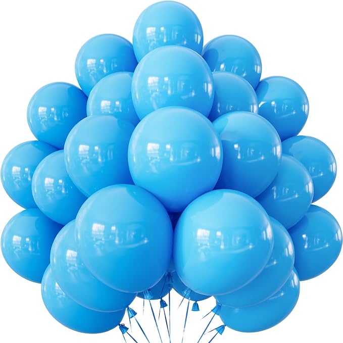 Light Blue Balloons, Pastel Blue Balloons by Adeyoo