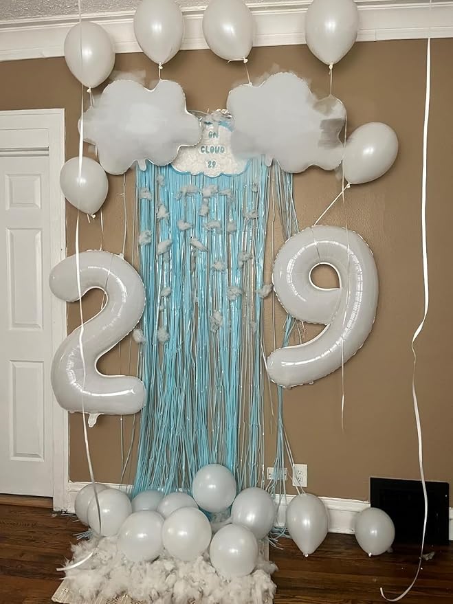 Number Balloons 9 Balloon White - Image 4