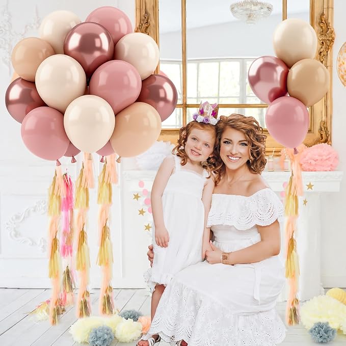 Patimate Retro Blush Pink Balloons Set - Image 4