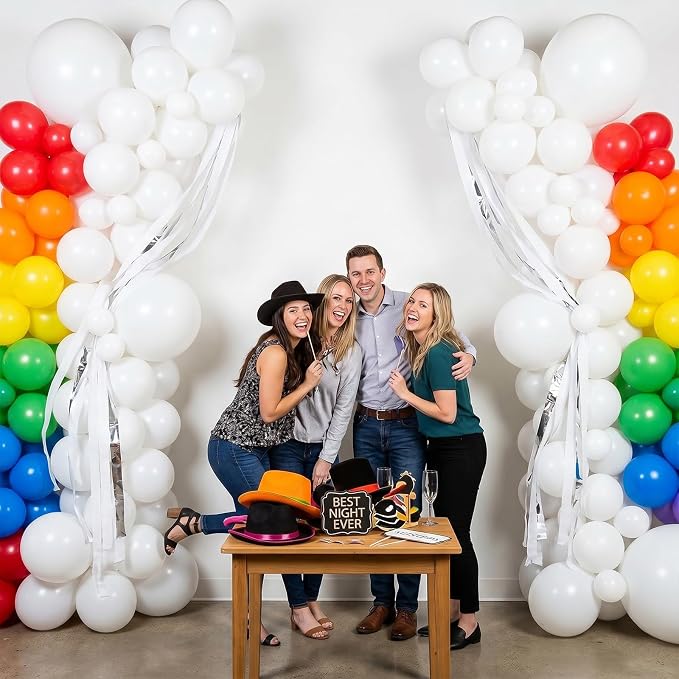 104pcs White Balloon Garland Arch Kit, Different Sizes 18 12 10 5 Inch | White - Image 6