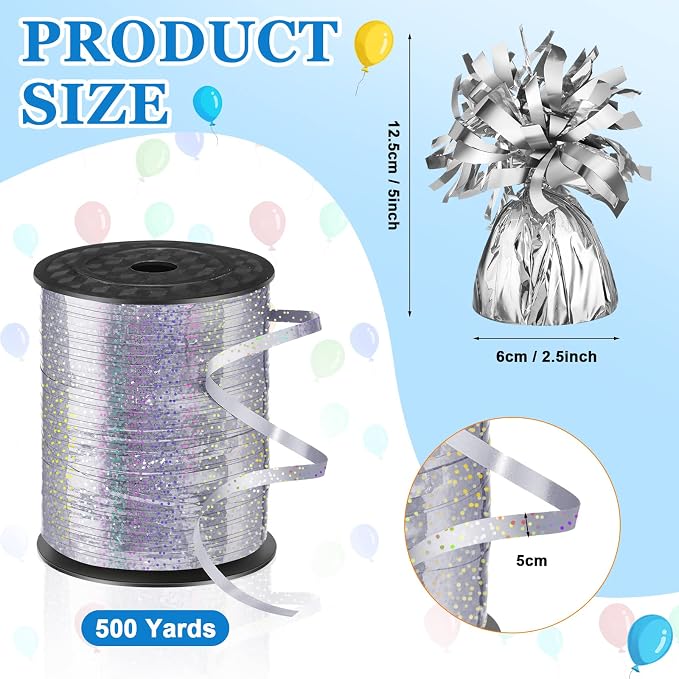 Yunsailing 25 Pcs Heavy Metallic Balloon Weights - Image 2