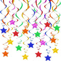BEISHID Assorted Rainbow Pre-Strung Stars Hanging Swirls Rainbow Hanging by Beishida