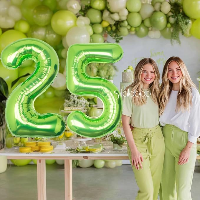 40 Inch Green Number 25 Balloon Lime Big Large Helium Number 0-9 | Giant - Image 3