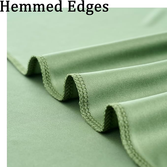 10x8ft Wrinkle Free Sage Green Backdrop Curtains - Image 4