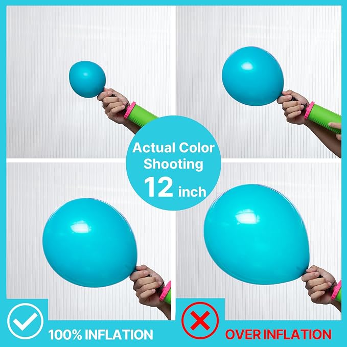 PartyWoo Dark Teal Balloons 140pcs Turquoise Aqua Blue Teal Color | 18 12 10 5 - Image 3