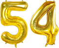 Number 54 Balloons for 54th Birthday Party Decorations, 0-100 Large No.54 by Joycard