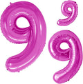 Hot Pink Foil Balloons Number 9, Huge Number Balloons by GOER