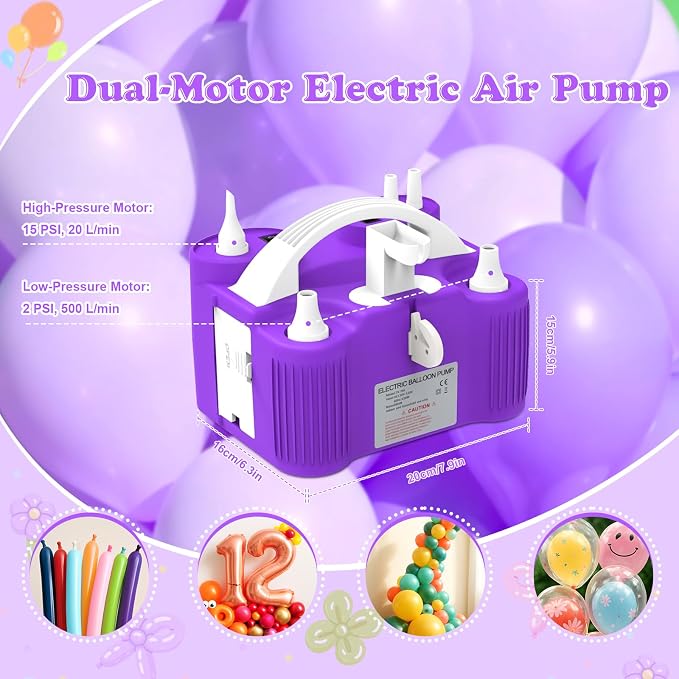 Electric Balloon Pump 4-in-1 Air Pump Portable Electric Balloon Blower Machine - Image 2