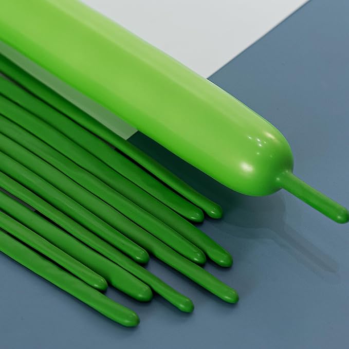 260 Balloons Green, Thickened 100 Pack Long Balloons Twisting Skinny Magic - Image 5
