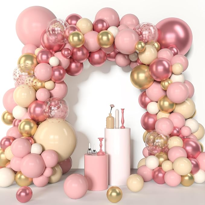 Amandir 153Pcs Boho Blush Balloon Arch Garland Kit, Different Sizes | 18 12 10 - Image 2
