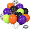 Halloween Party Balloons Decorations 12Inch 60Pcs | Black Orange Purple Green by KBZVNAF