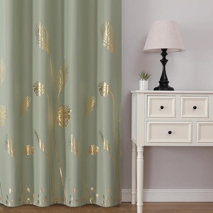 Sage Green Blackout Curtains for Living Room 108 Inch Length 2 Panels Set - Image 2