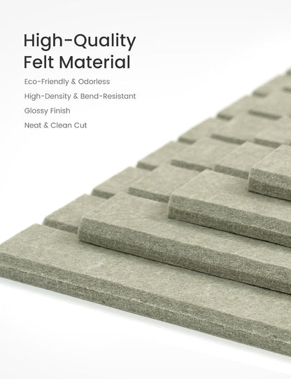 Bumusty Large Cork Board Alternative-36 x24 Felt Bulletin Board Tiles, with 30 Pushpins, 40 Adhesive Tabs, 6-Pack Slat Wall Paneling, Cork Boards for Office Push Pin Board Felt Board-Sage