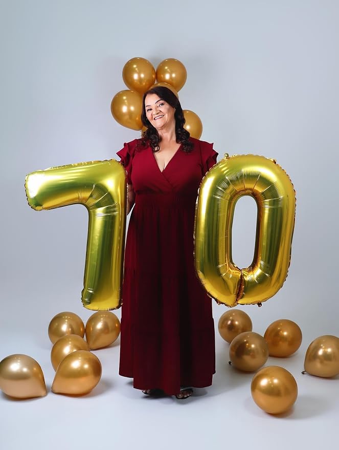 40 Inch Gold Number 7 Balloon Birthday Party Decorations - Image 8