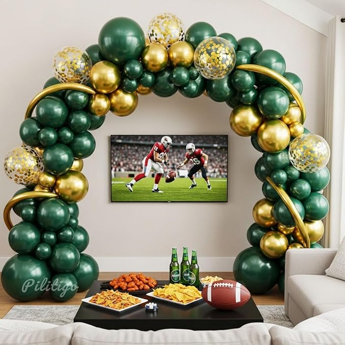 Green and Gold Balloon Arch Kit - Image 8