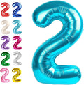 Blue Number 2 Balloon 40 inch, Balloon numbers party supplies, deco photo shoot by Upgesy