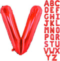 Red Letter V Balloons, V Balloon 40 Inch V Balloons Letter by BBPOOL