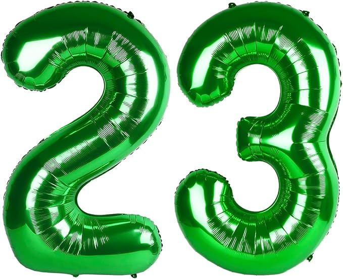 Number 23 Balloons 40 Inch for 23 32 Birthday Party Decorations, Dark Green | by Mluchee