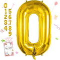 40 inch Number Balloon 0-9 Gold Large Number 0 Balloons, Digital Balloons by Smlpuame