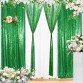 Eternal Beauty Green Sequin Backdrop Curtains, 4 Panels 2x8FT | 3mm Sparkle by EternalBeauty