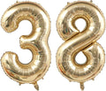 Light Gold Number 38 Balloon 40in White Gold 38 Foil Mylar Digital Balloon | by ANGEL+Q+HOUSE