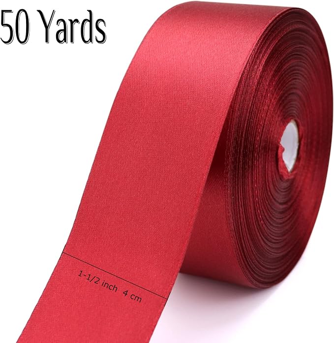 Nsilu 1-1/2 inch, Wine Red Ribbon - Image 2