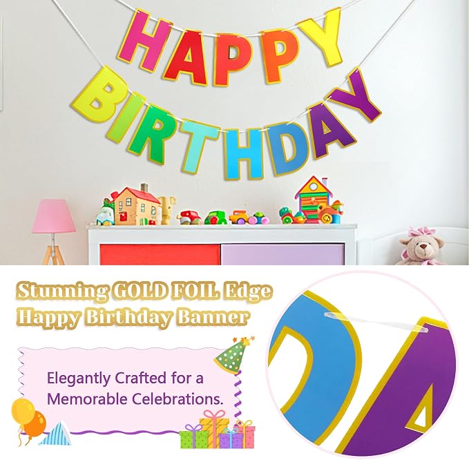Pre-Strung Happy Birthday Banner - Image 3