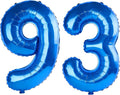 40 Inch Number 93 Balloons for 93rd Birthday Party Decorations, 0-100 Dark Blue by FOBELEC