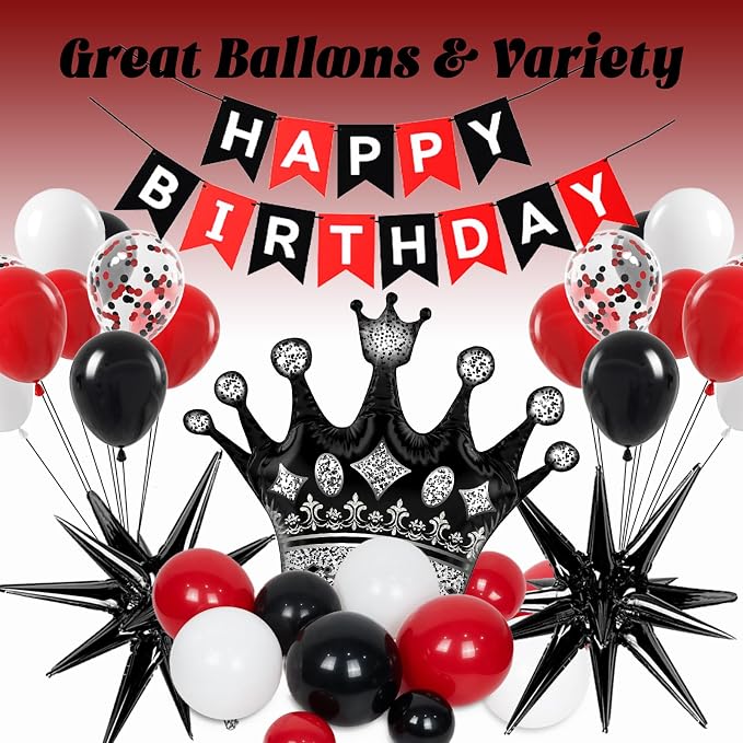 Red and Black Birthday Party Decorations - Image 4