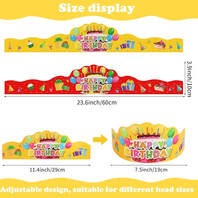 30 Pack Paper Crowns for Kids - Image 2