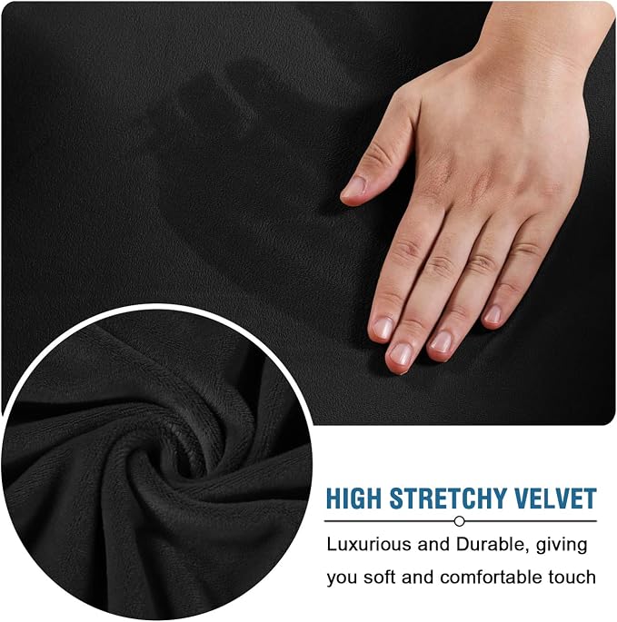 H.VERSAILTEX Rich Velvet Stretch 2 Piece Cover Chair Slipcover Sofa Cover - Image 5