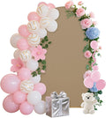 6.6FT Wedding Arch Covers Arch Backdrop Cover Arch Stand Covers Set Arch Cover Spandex Fabric Stretchy Backdrop for Wedding Birthday Party Decoration Baby Shower (Khaki)