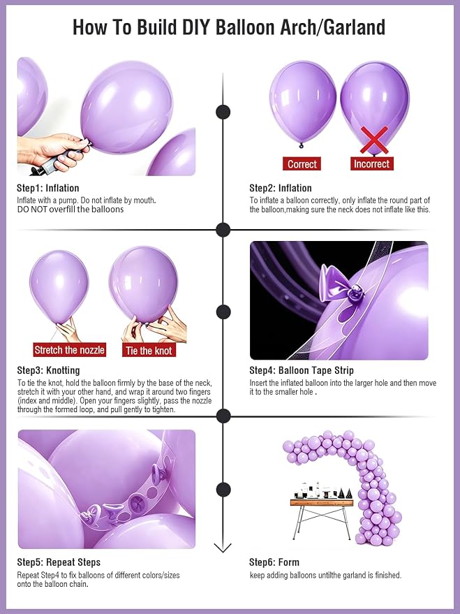Pastel Balloons 12 Inch 60 Pcs Pastel Rainbow Light Pink Blue Green Purple - Image 4