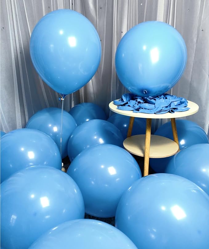 90 Pack Light Blue Balloons 18 Inch Blue Latex Large Balloons - Image 6