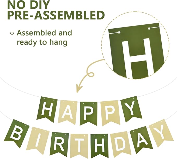 Happy Birthday Banner Pre-Strung Birthday Decorations Birthday Party Backdrop - Image 2