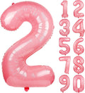 Macaron Pink Number 2 Balloon 40in Large Helium Foil Polyester Film Balloon | by Exquisitehighqualitypartydecorationstomeetyoureveryneed%EF%BC%81