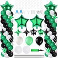 Gejoy 110 Pcs Football Party Balloon Column Stand Kit Green White Black by Gejoy