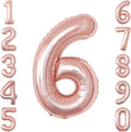 Rose Gold Number 6 Balloon 40 Inch, Luxurious Rose Gold Foil by Unknown
