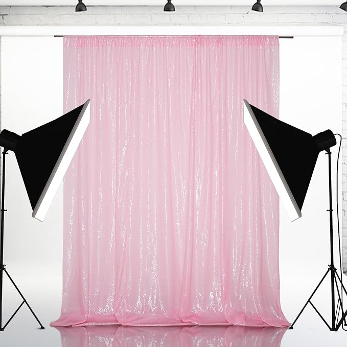 Eternal Beauty Pink 3mm Sequin Backdrop 5x7 Ft - Image 2
