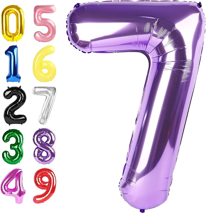 Number 6 Balloon 40 Inch Balloons Purple Birthday Decorations by Argthjy