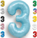Candy Blue Number Balloon 3 Mylar Foil Balloons 32 inch by Unknown