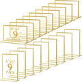 Hoteam 18 Pack Acrylic Sign Holder 4 x 6 Inch Gold Frames Wedding Table Number Holders, Double Sided Picture Frame Clear Display Menu Stand for Home Photo Flyers Wedding Party (Horizontal, Vertical)