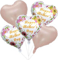 Pink Mother's Day Balloons Flowers Heart Balloons by HADCKJA